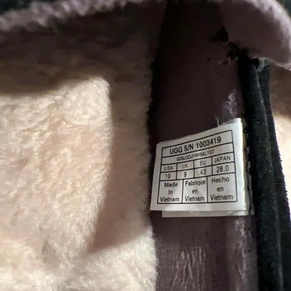 UGG Men's Adler Black Suede Slip-Ons - Picture 8 of 13